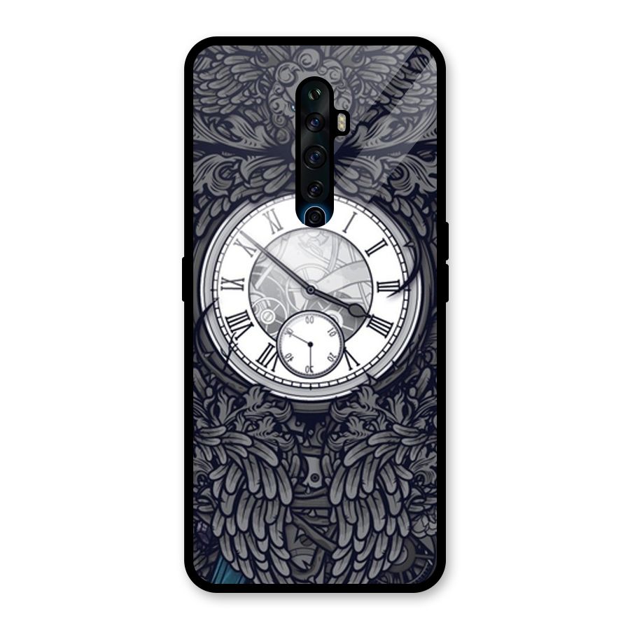 Wall Clock Glass Back Case for Oppo Reno2 F
