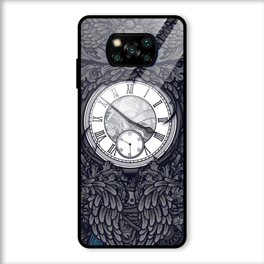 Wall Clock Glass Back Case for Poco X3