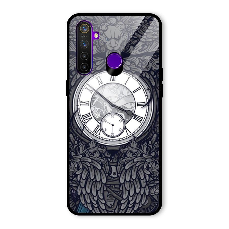 Wall Clock Glass Back Case for Realme 5 Pro