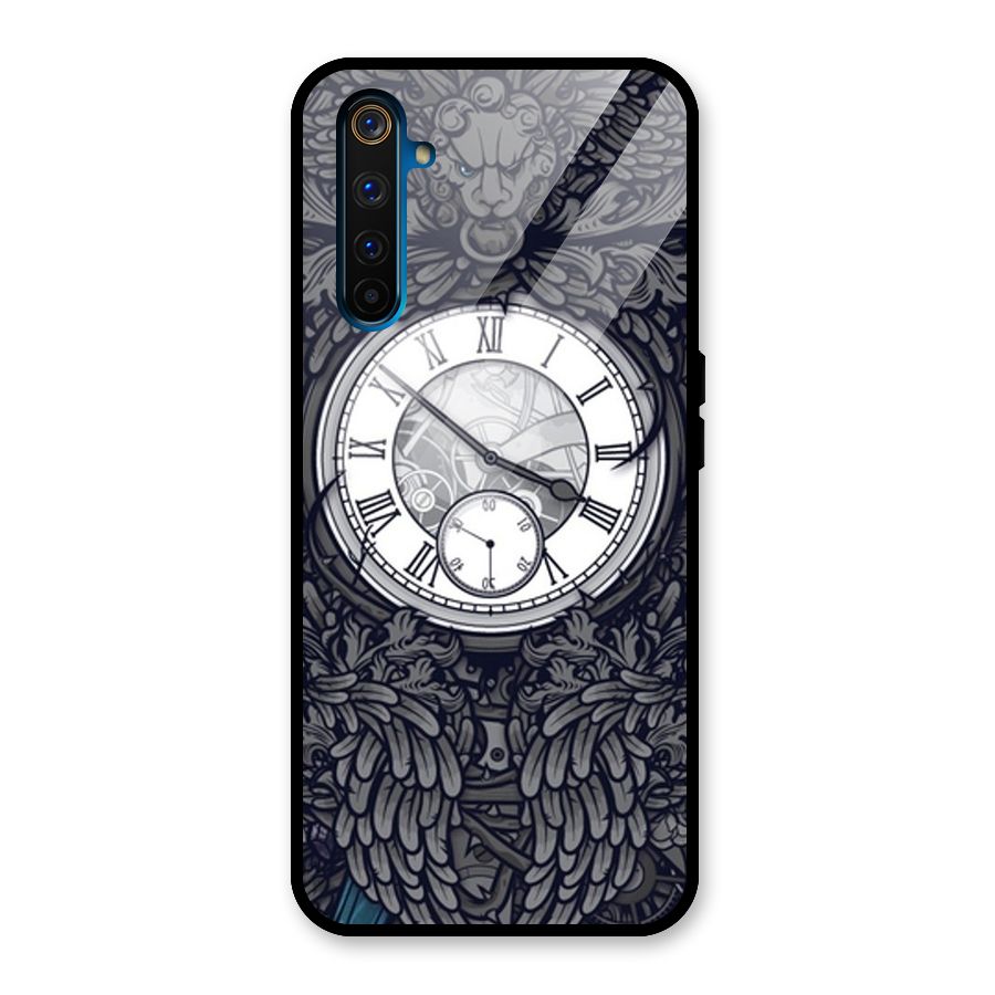 Wall Clock Glass Back Case for Realme 6 Pro