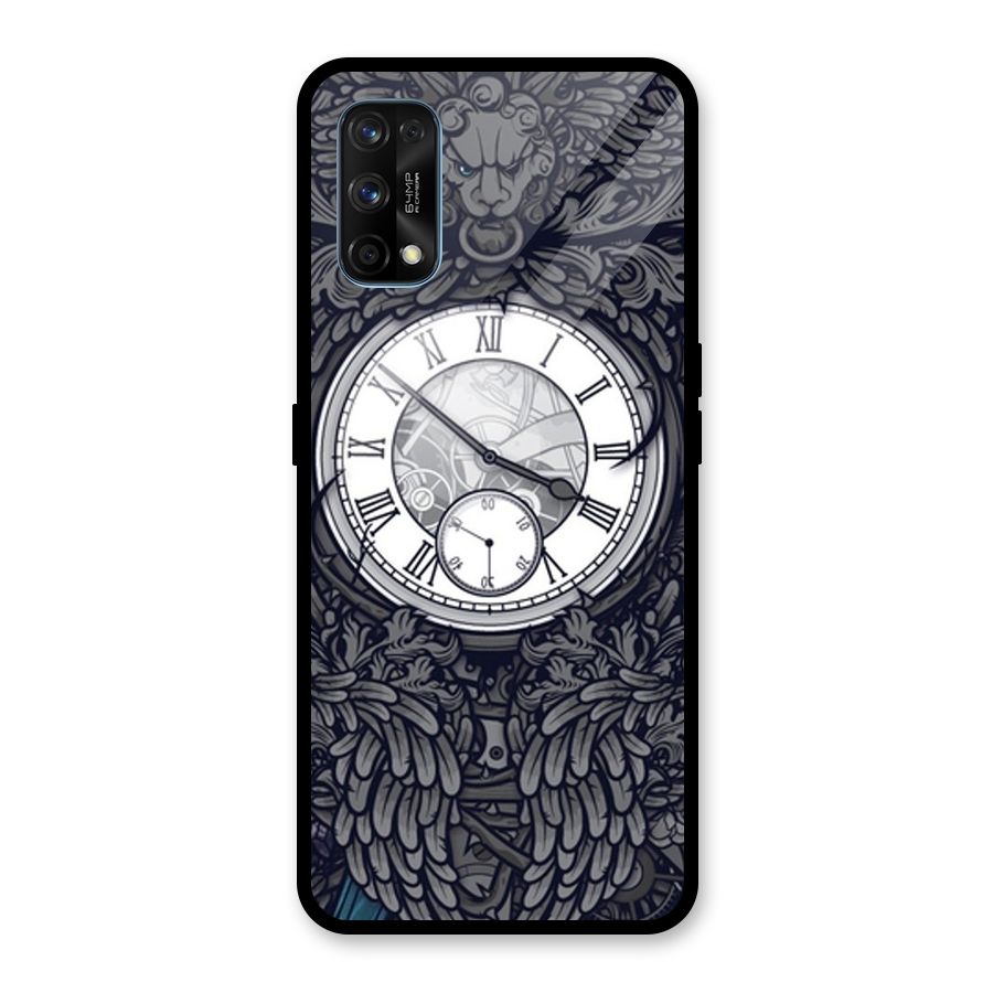 Wall Clock Glass Back Case for Realme 7 Pro