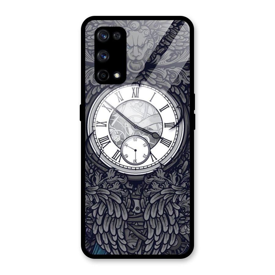 Wall Clock Glass Back Case for Realme X7 Pro