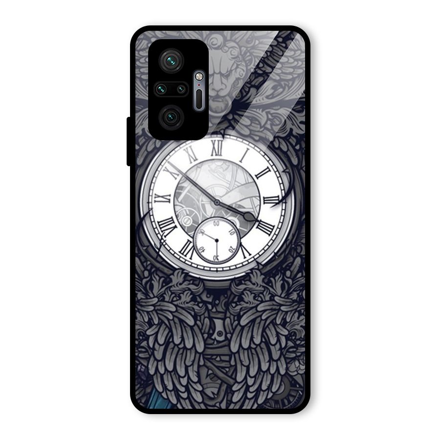 Wall Clock Glass Back Case for Redmi Note 10 Pro Max