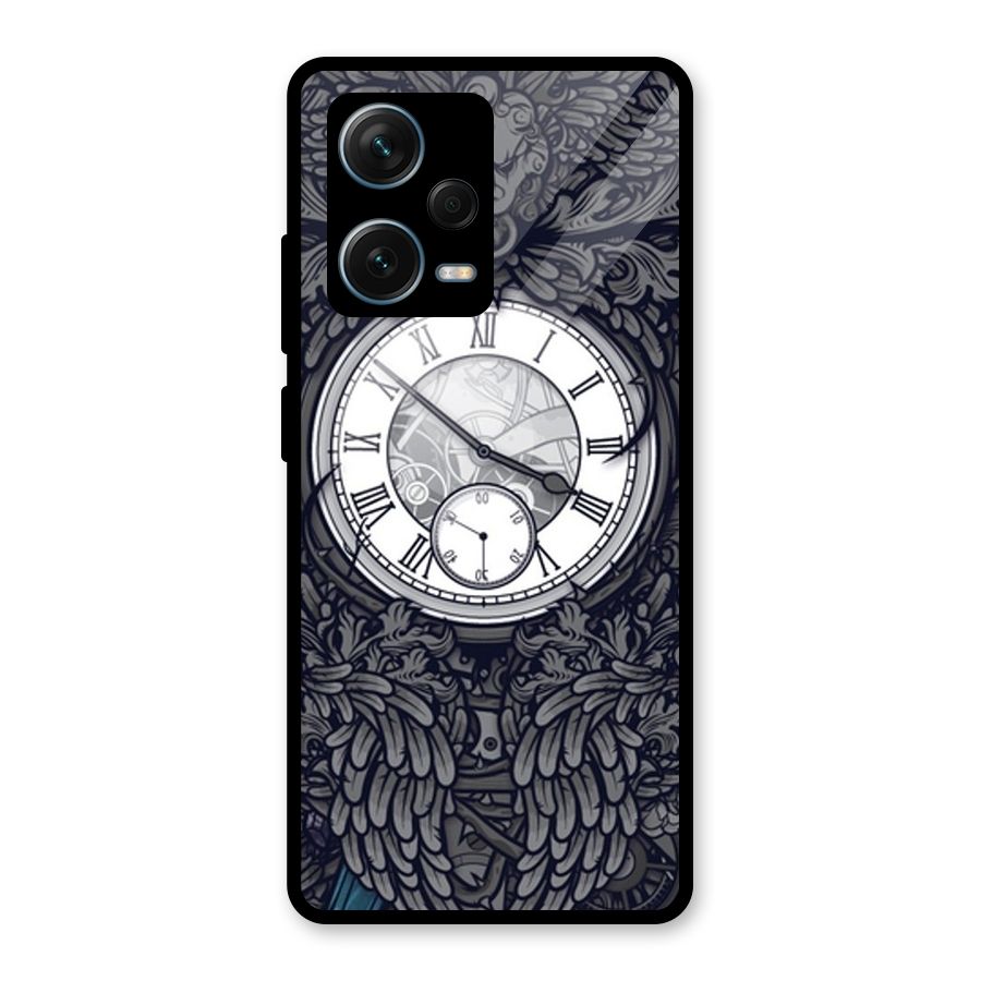 Wall Clock Glass Back Case for Redmi Note 12 Pro Plus 5G