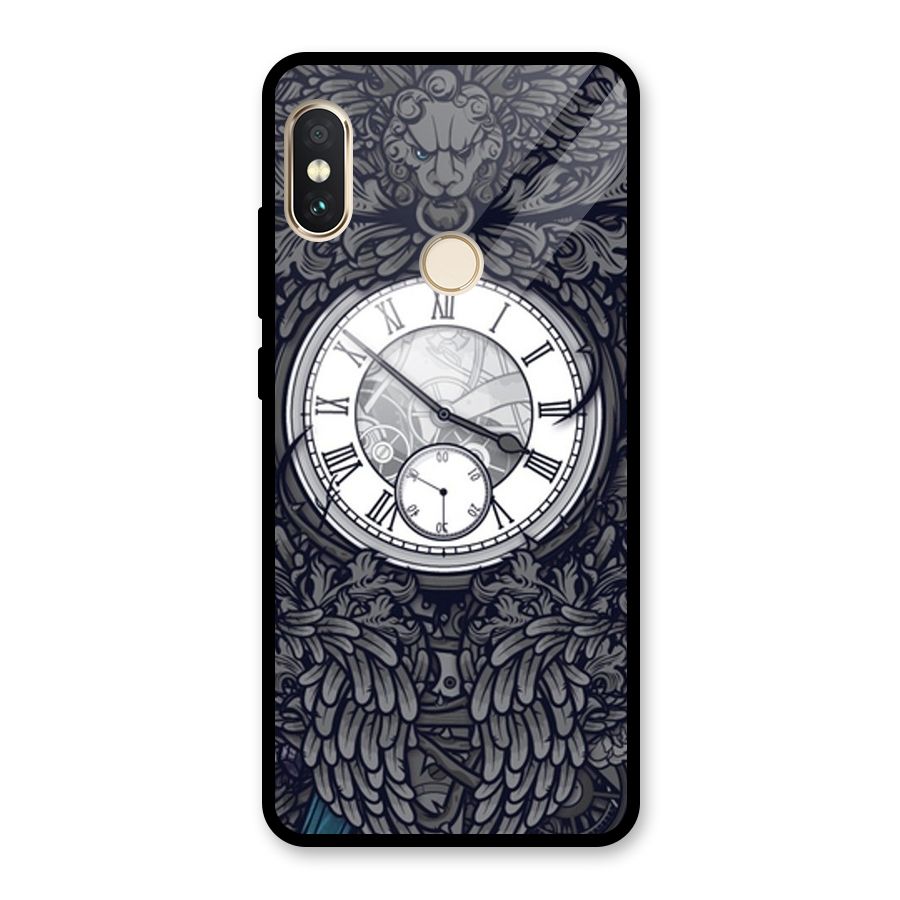 Wall Clock Glass Back Case for Redmi Note 5 Pro