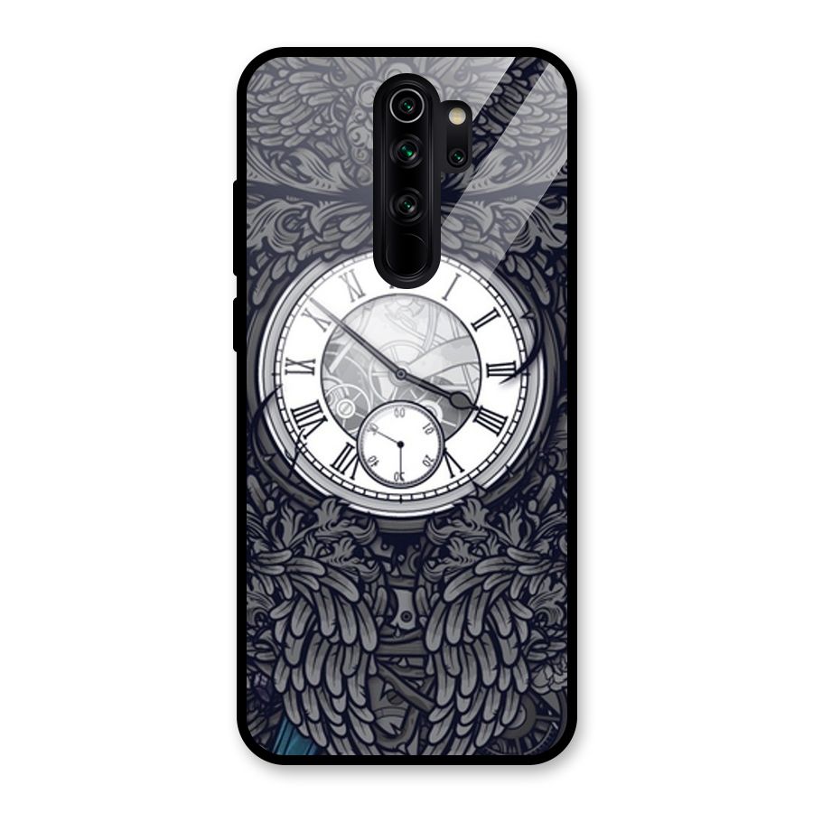 Wall Clock Glass Back Case for Redmi Note 8 Pro