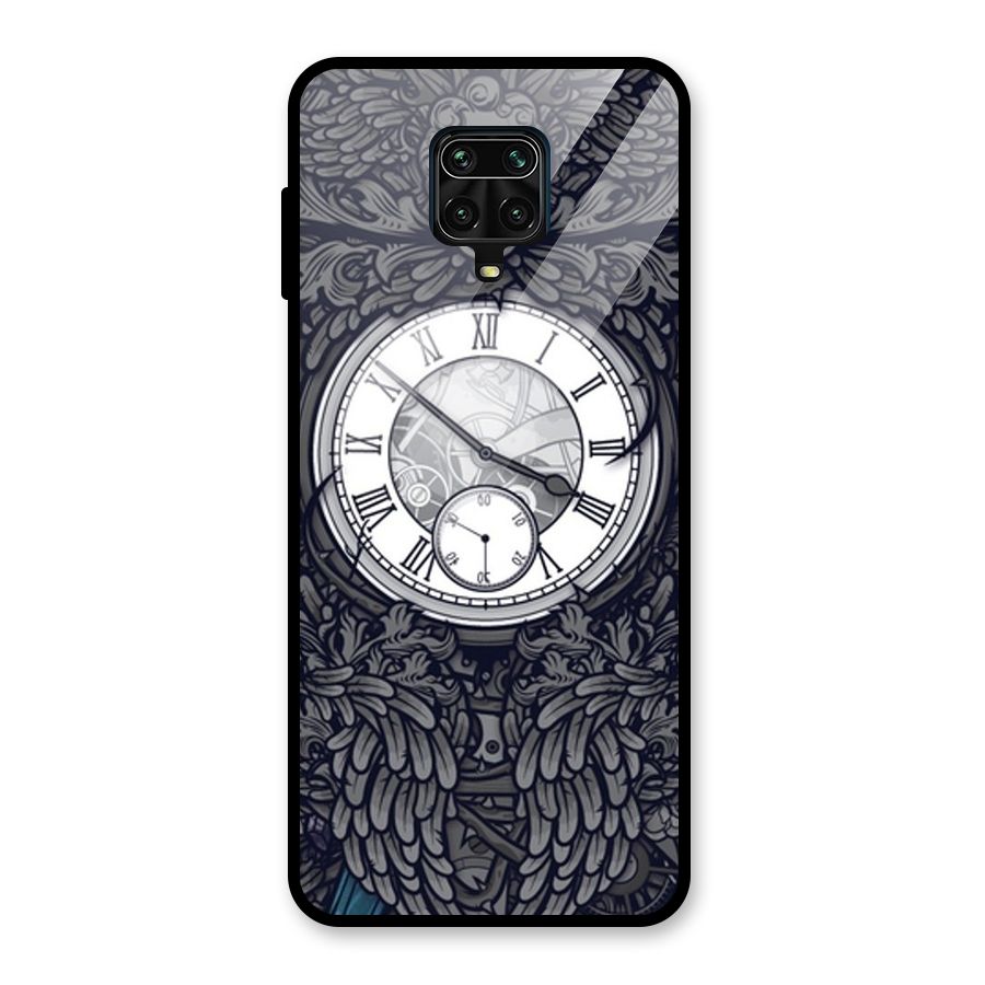 Wall Clock Glass Back Case for Redmi Note 9 Pro