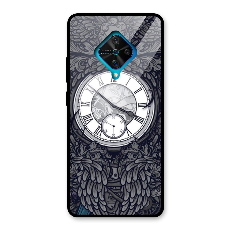 Wall Clock Glass Back Case for Vivo S1 Pro