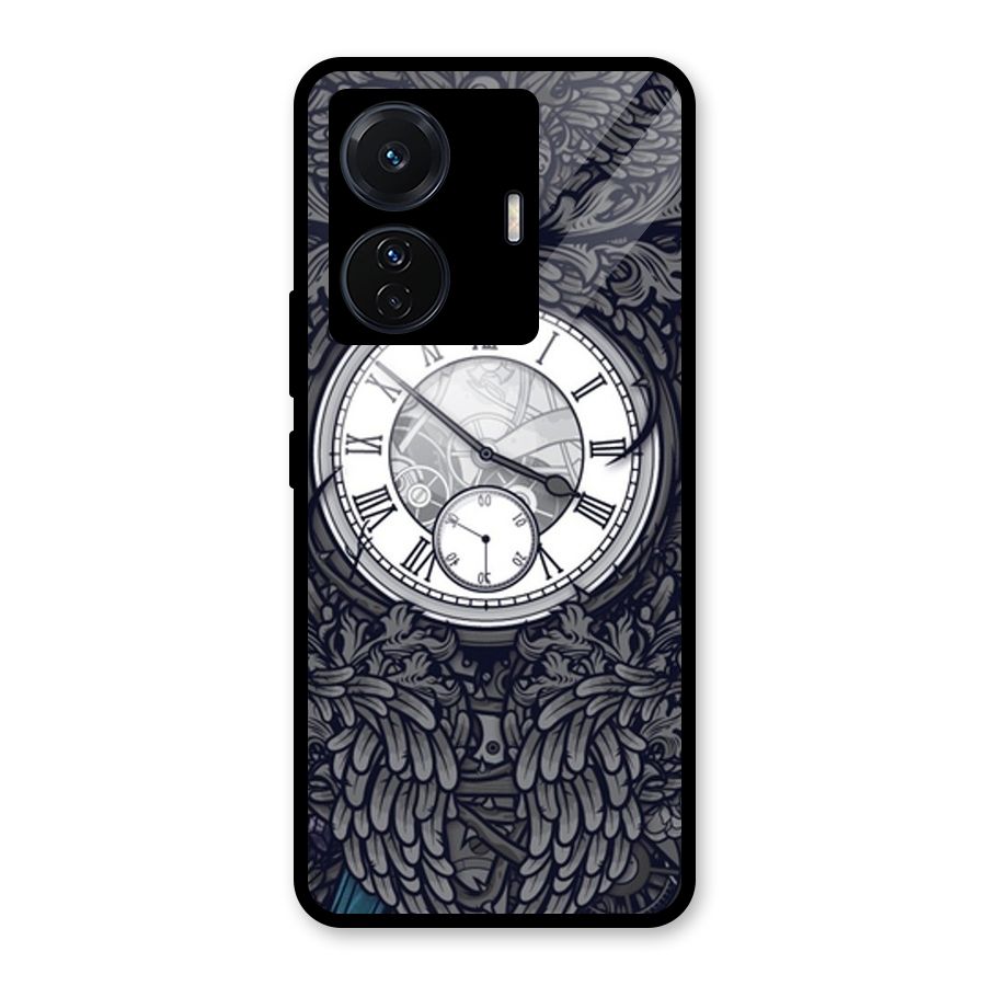 Wall Clock Glass Back Case for Vivo T1 Pro