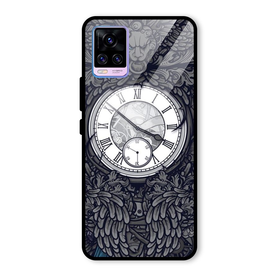 Wall Clock Glass Back Case for Vivo V20 Pro