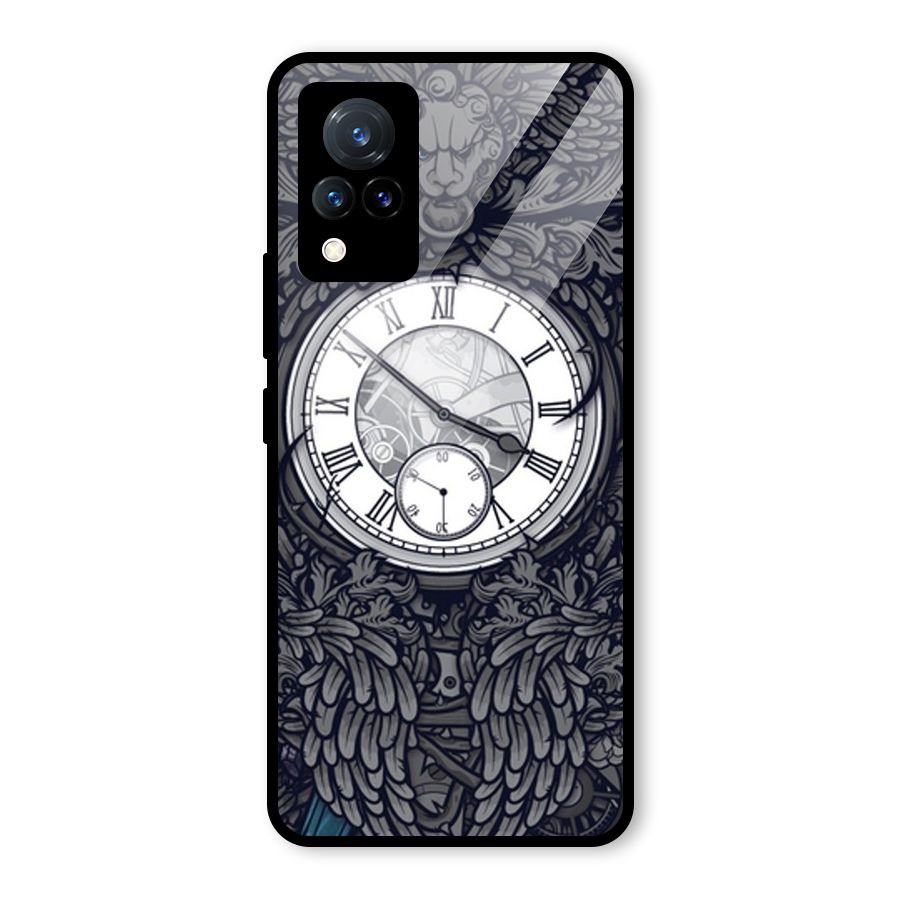 Wall Clock Glass Back Case for Vivo V21 5G