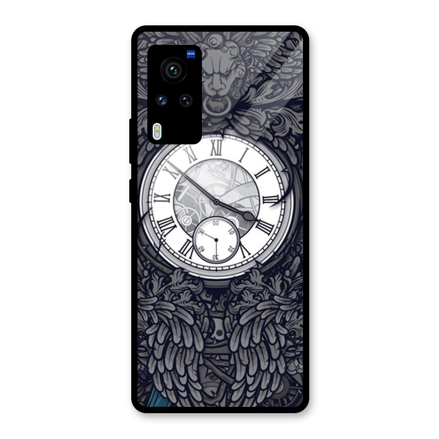 Wall Clock Glass Back Case for Vivo X60 Pro