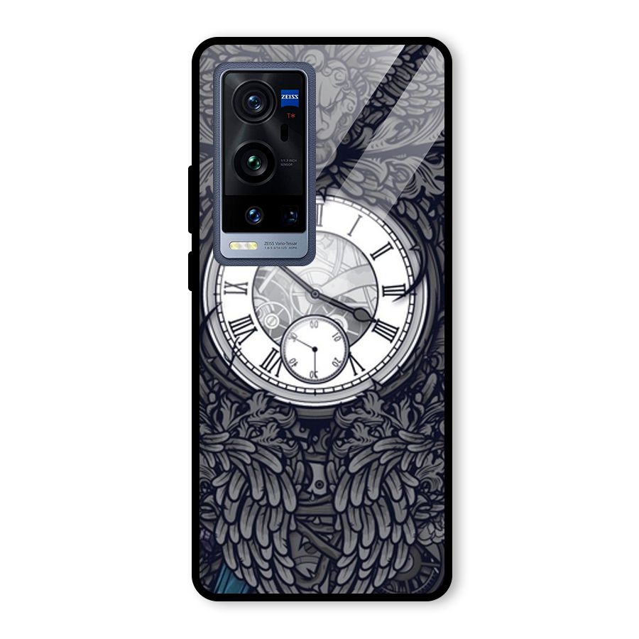 Wall Clock Glass Back Case for Vivo X60 Pro Plus