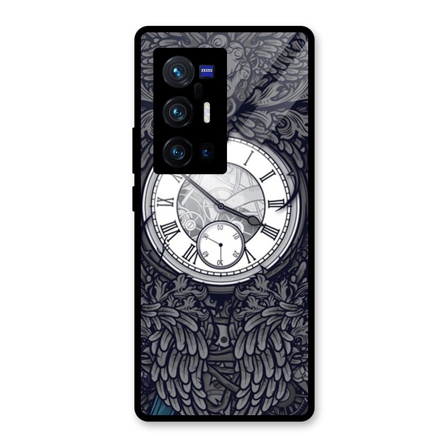 Wall Clock Glass Back Case for Vivo X70 Pro Plus