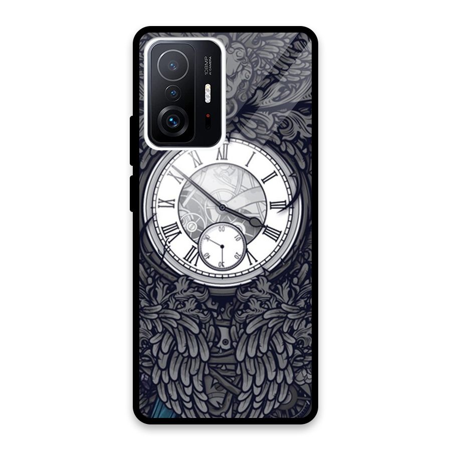 Wall Clock Glass Back Case for Xiaomi 11T Pro