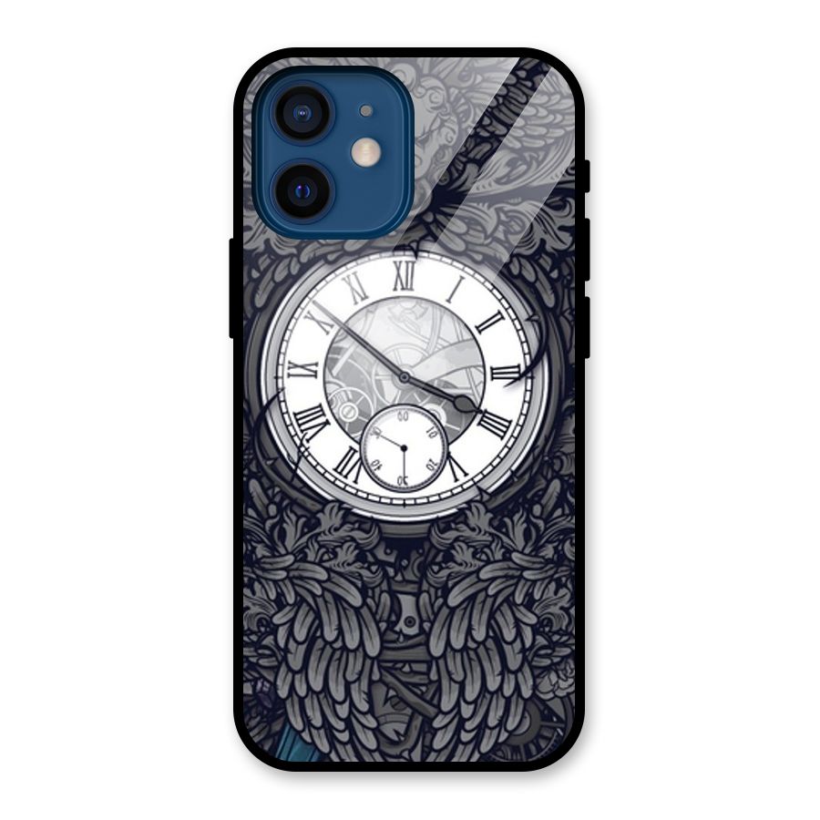 Wall Clock Glass Back Case for iPhone 12 Mini
