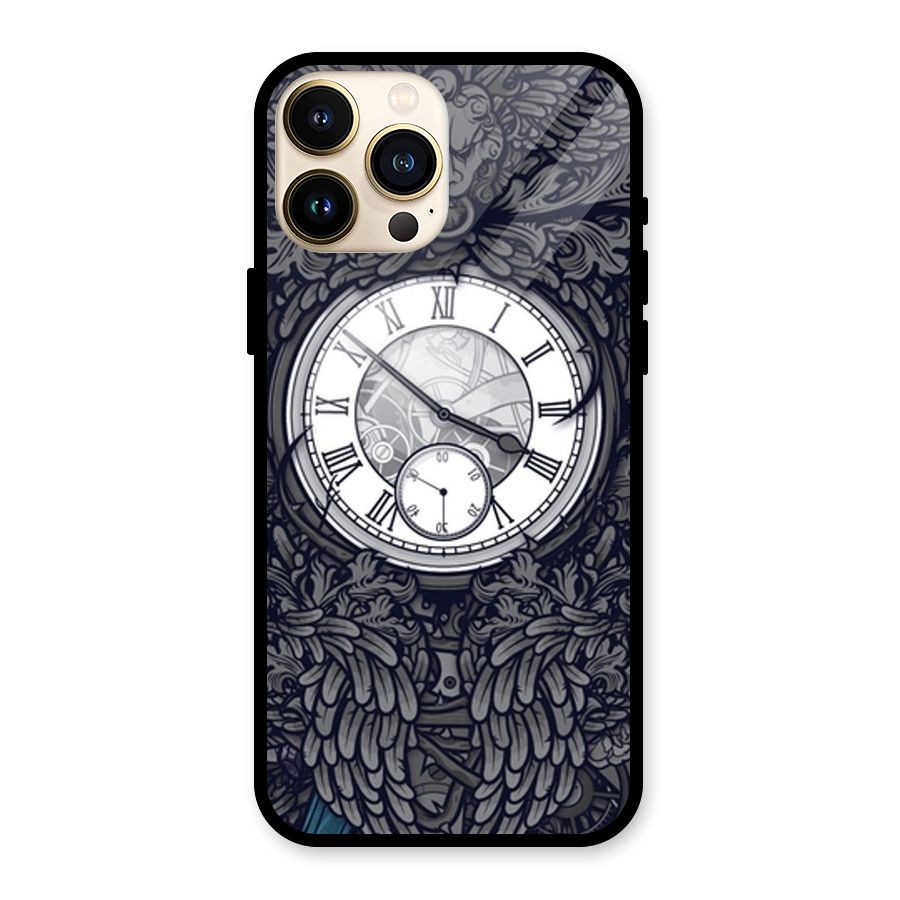 Wall Clock Glass Back Case for iPhone 13 Pro Max