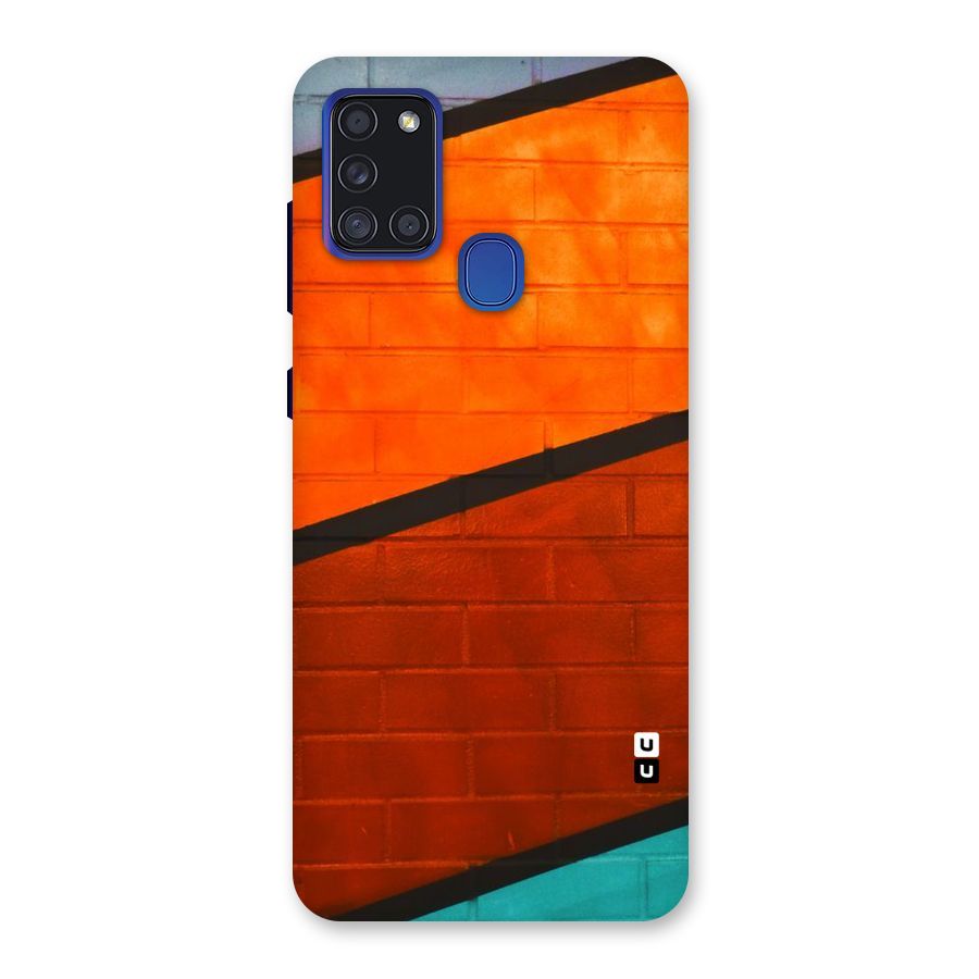 Wall Diagonal Stripes Back Case for Galaxy A21s