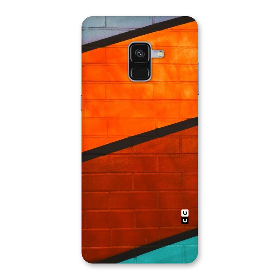Wall Diagonal Stripes Back Case for Galaxy A8 Plus