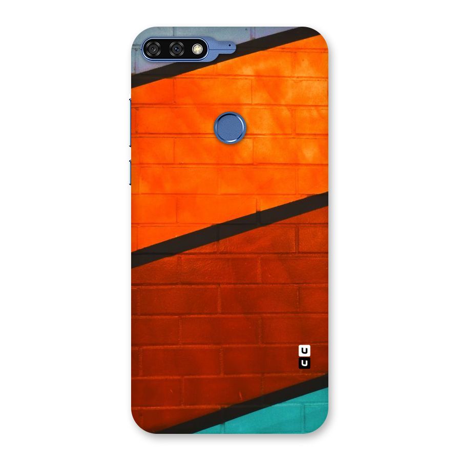 Wall Diagonal Stripes Back Case for Honor 7C