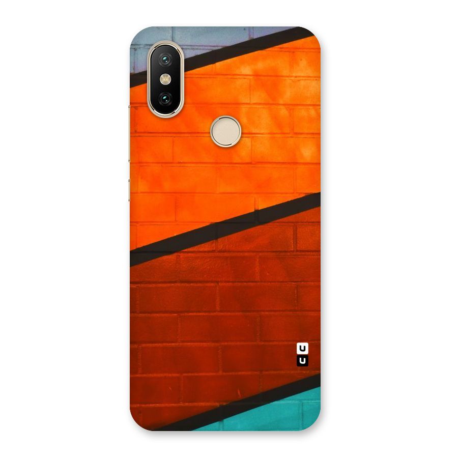 Wall Diagonal Stripes Back Case for Mi A2