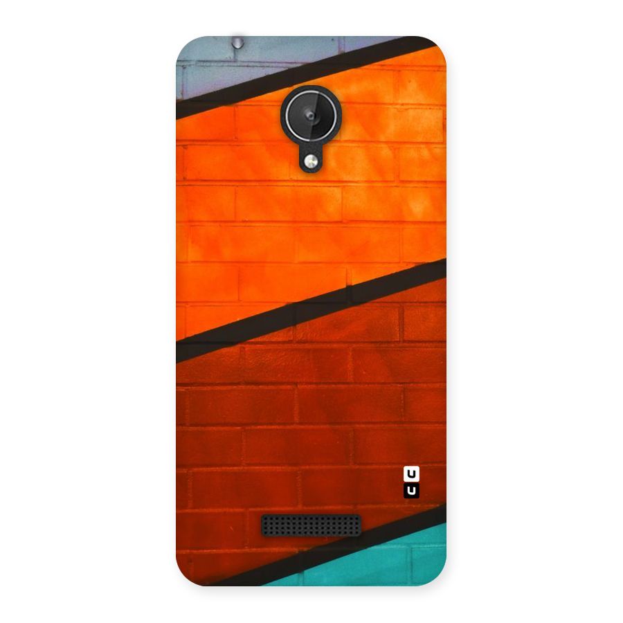 Wall Diagonal Stripes Back Case for Micromax Canvas Spark Q380