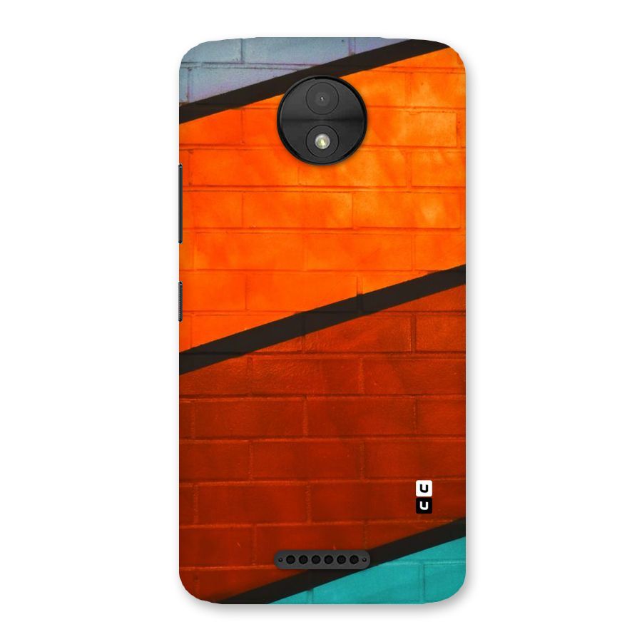 Wall Diagonal Stripes Back Case for Moto C