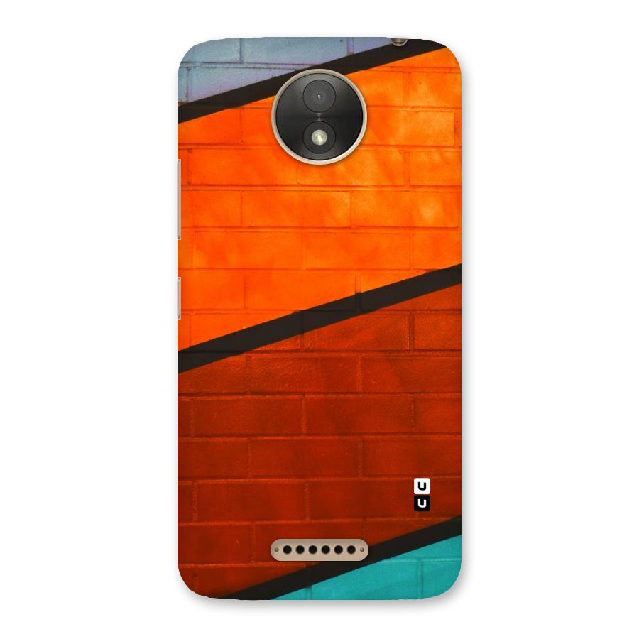 Wall Diagonal Stripes Back Case for Moto C Plus