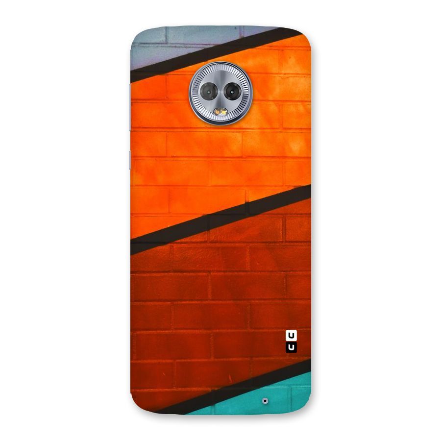 Wall Diagonal Stripes Back Case for Moto G6 Plus