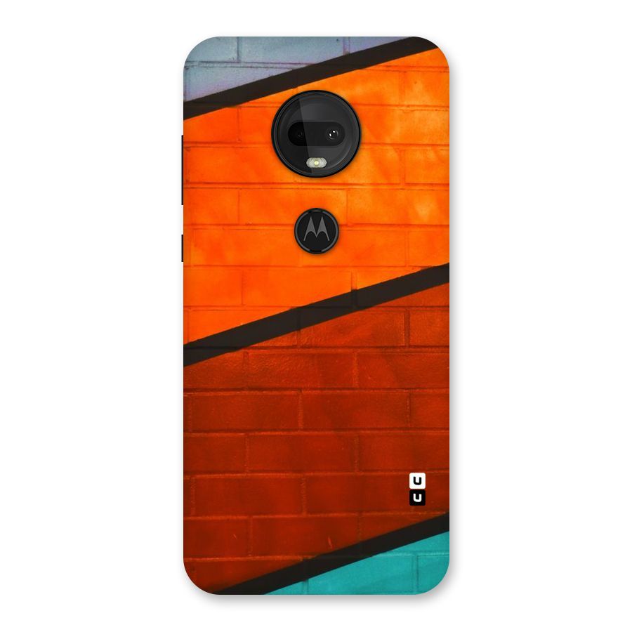 Wall Diagonal Stripes Back Case for Moto G7