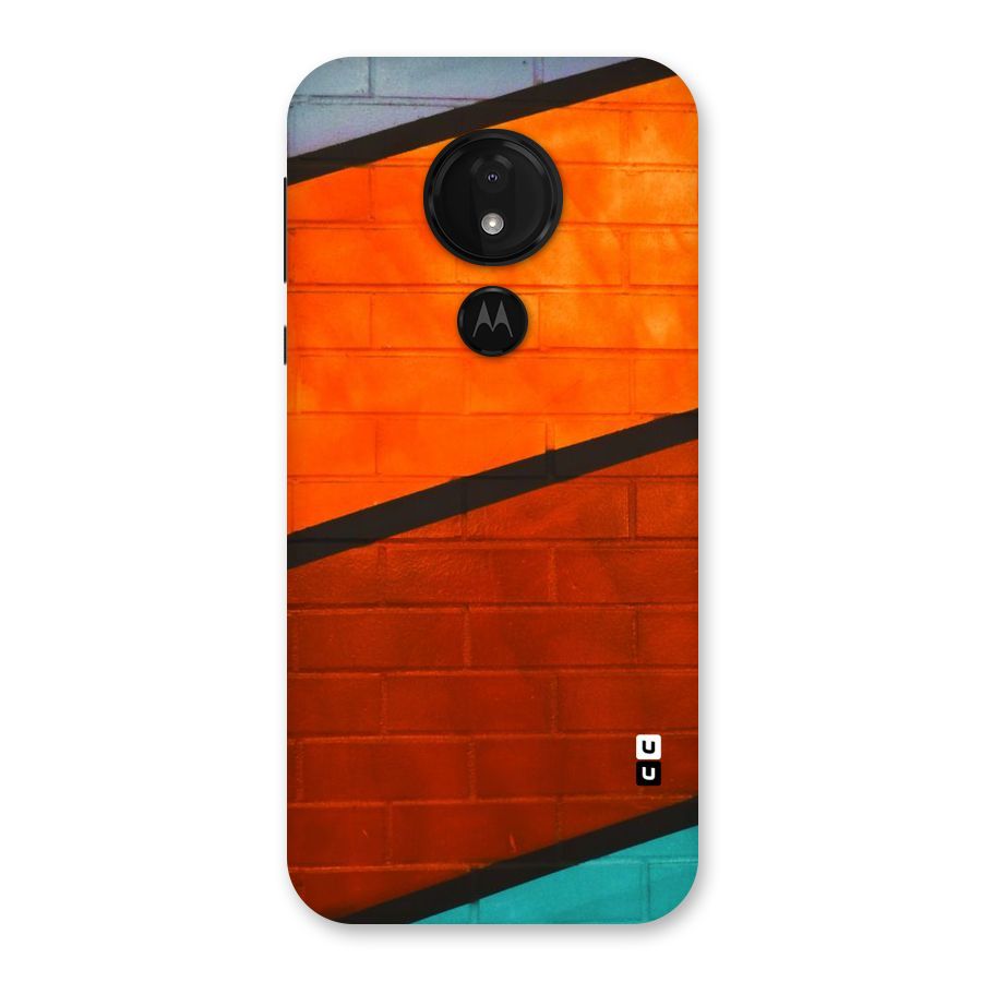 Wall Diagonal Stripes Back Case for Moto G7 Power