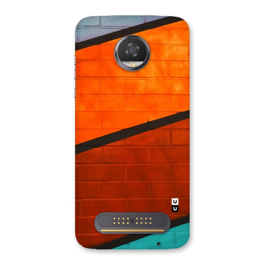 Wall Diagonal Stripes Back Case for Moto Z2 Play