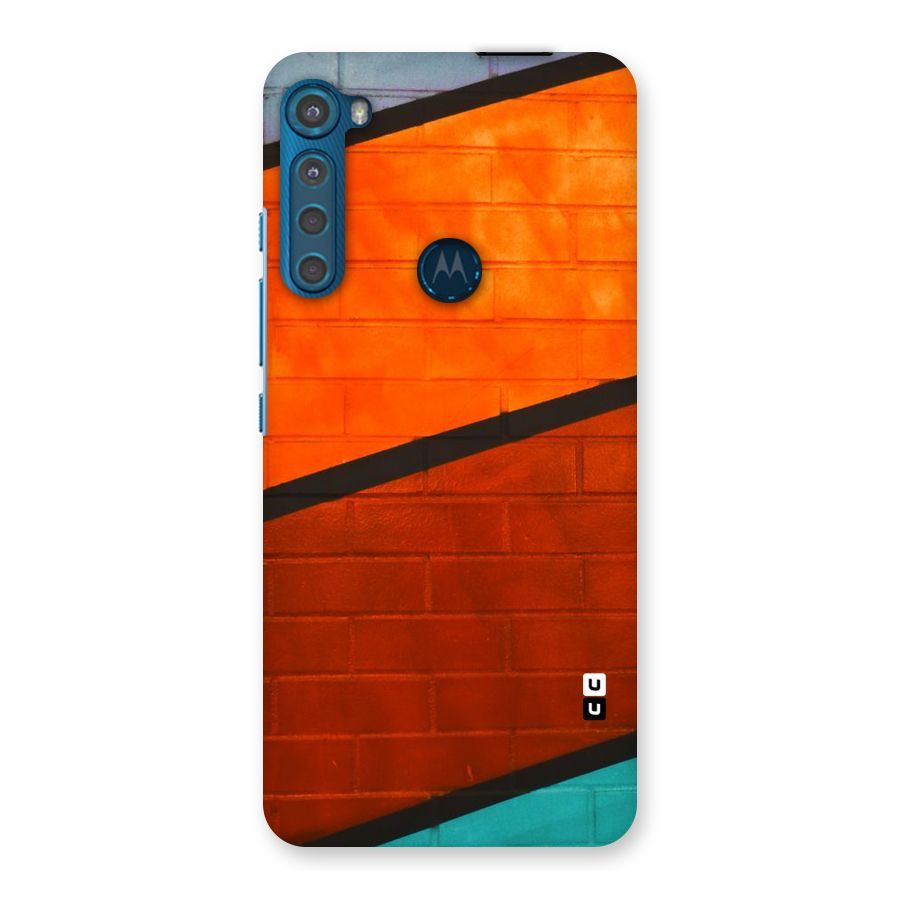 Wall Diagonal Stripes Back Case for Motorola One Fusion Plus