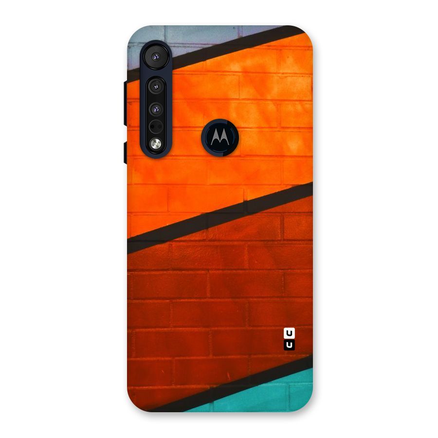 Wall Diagonal Stripes Back Case for Motorola One Macro