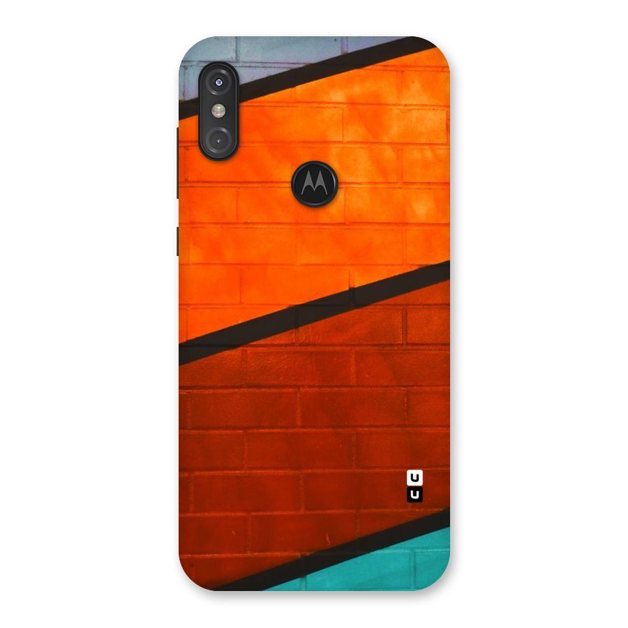 Wall Diagonal Stripes Back Case for Motorola One Power