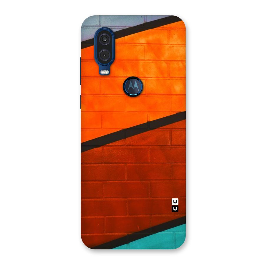 Wall Diagonal Stripes Back Case for Motorola One Vision