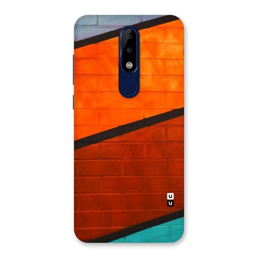Wall Diagonal Stripes Back Case for Nokia 5.1 Plus