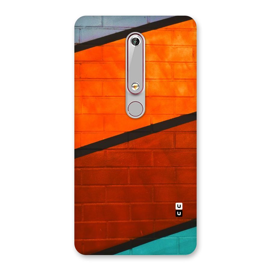 Wall Diagonal Stripes Back Case for Nokia 6.1