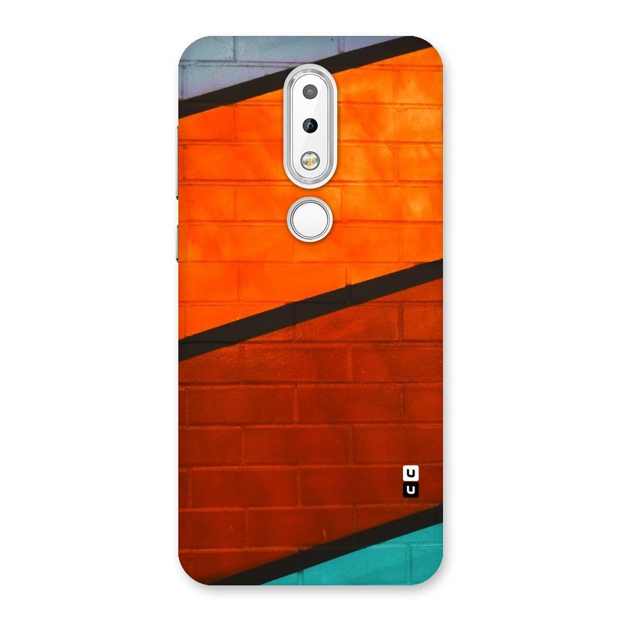Wall Diagonal Stripes Back Case for Nokia 6.1 Plus