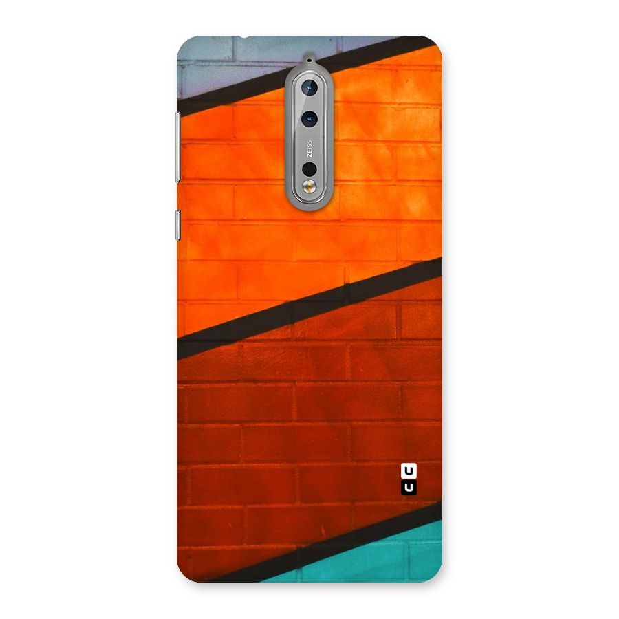 Wall Diagonal Stripes Back Case for Nokia 8