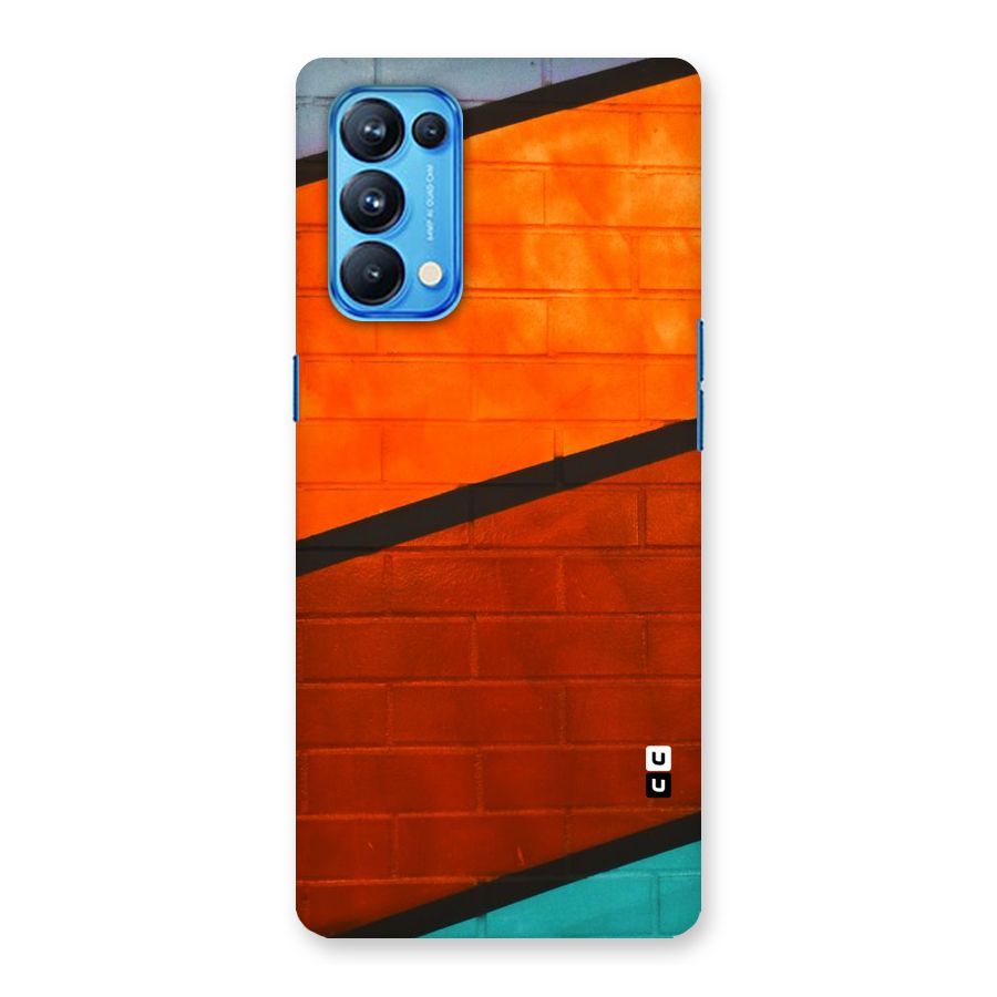 Wall Diagonal Stripes Back Case for Oppo Reno5 Pro 5G