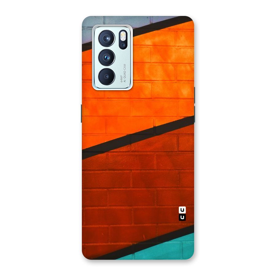 Wall Diagonal Stripes Back Case for Oppo Reno6 Pro 5G