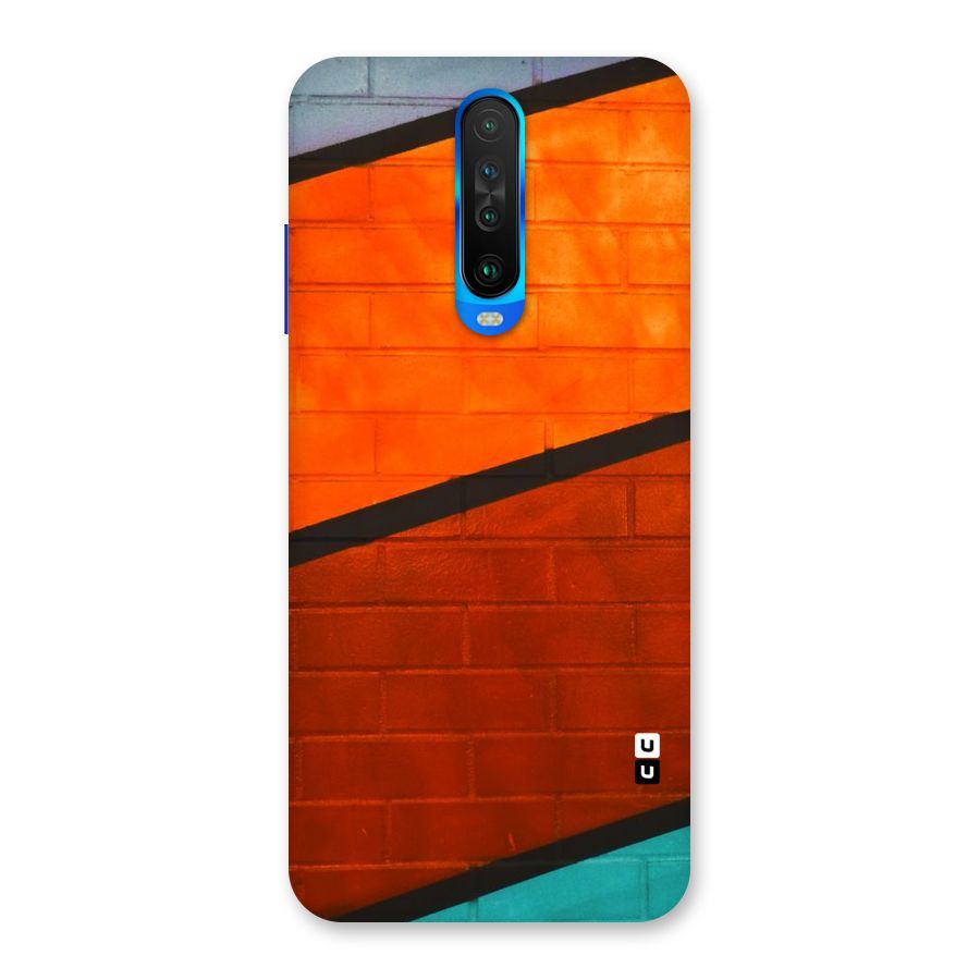 Wall Diagonal Stripes Back Case for Poco X2