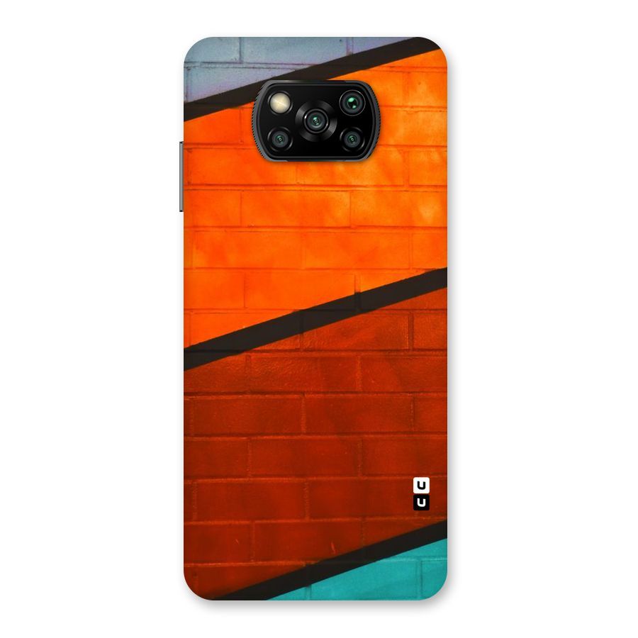 Wall Diagonal Stripes Back Case for Poco X3