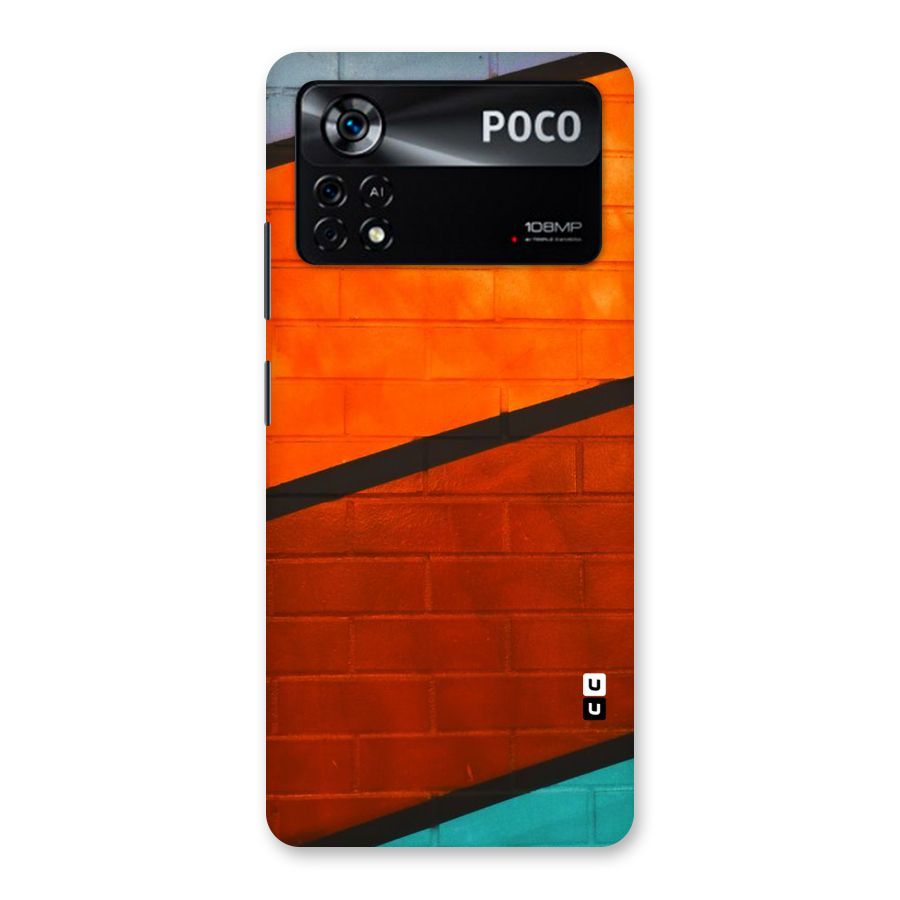 Wall Diagonal Stripes Back Case for Poco X4 Pro 5G