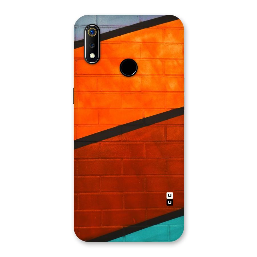 Wall Diagonal Stripes Back Case for Realme 3