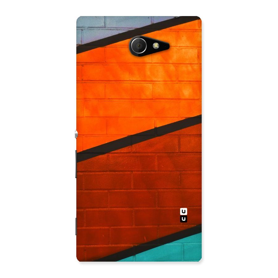 Wall Diagonal Stripes Back Case for Sony Xperia M2