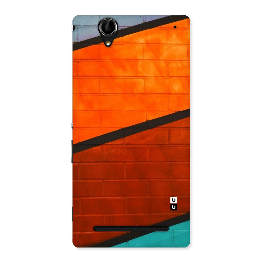 Wall Diagonal Stripes Back Case for Sony Xperia T2