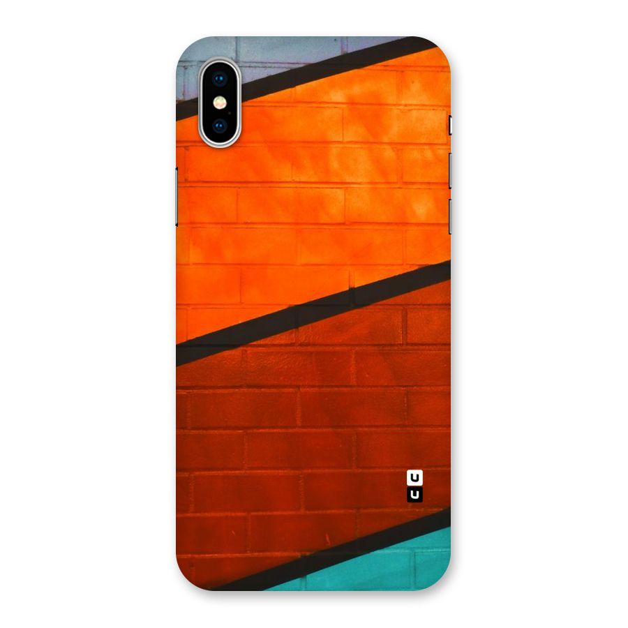 Wall Diagonal Stripes Back Case for iPhone XS