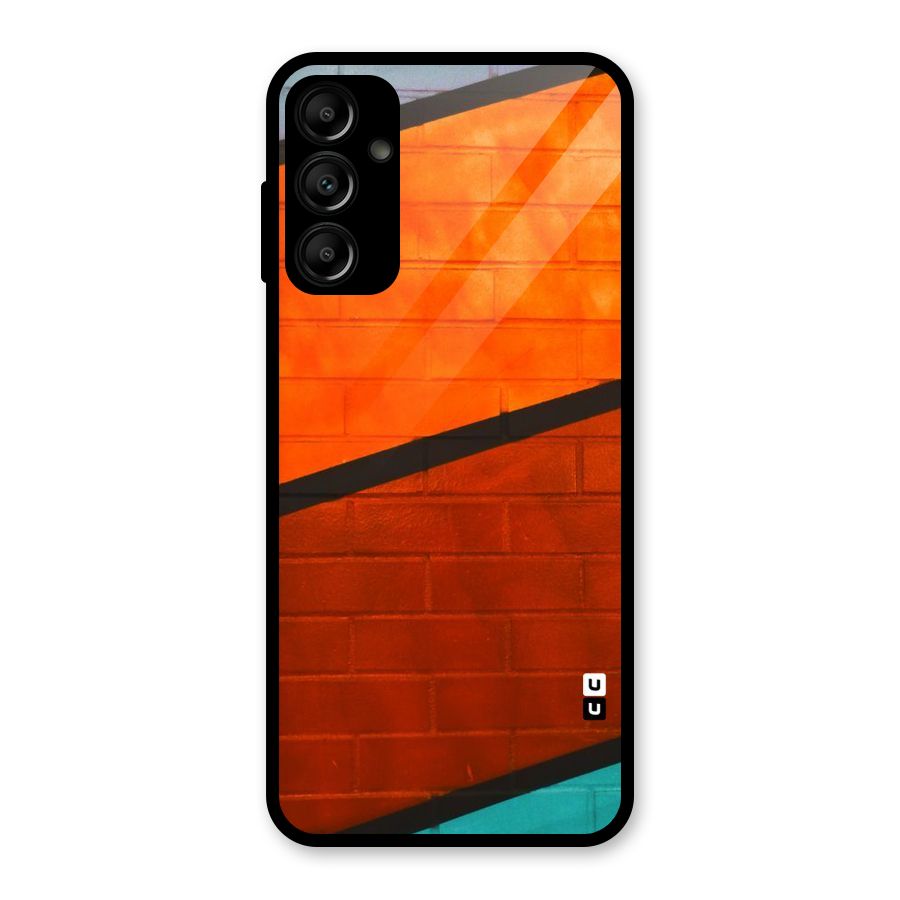 Wall Diagonal Stripes Glass Back Case for Galaxy A14 5G